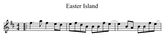 Easter Island - staff notation