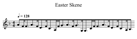 Easter Skene - staff notation