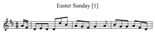 Easter Sunday [1] - staff notation
