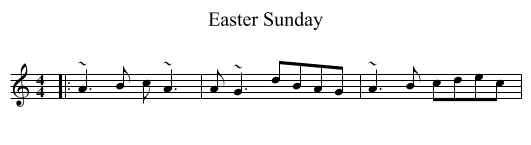 Easter Sunday - staff notation