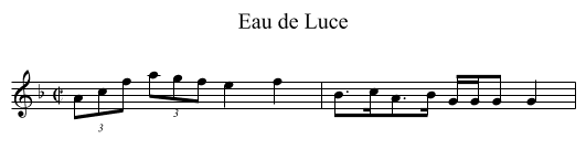 Eau de Luce - staff notation
