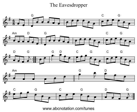 Eavesdropper, The - staff notation