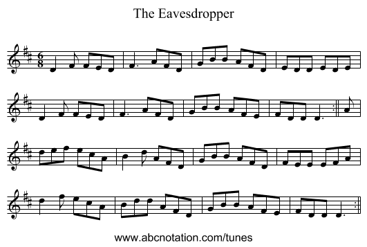 Eavesdropper, The - staff notation