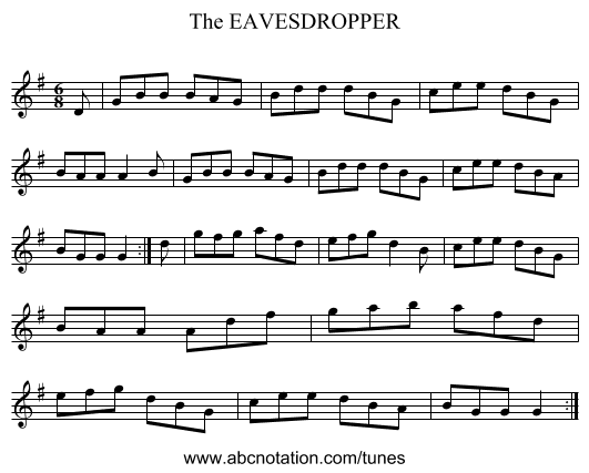 EAVESDROPPER, The - staff notation