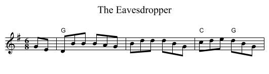 Eavesdropper, The - staff notation