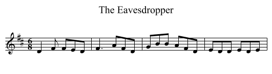 Eavesdropper, The - staff notation