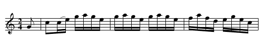 Ebb Tide [1] - staff notation