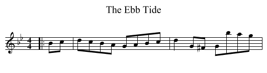 Ebb Tide, The  - staff notation