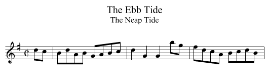 Ebb Tide, The - staff notation