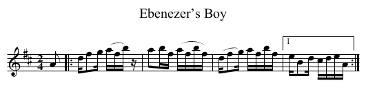 Ebenezer’s Boy - staff notation