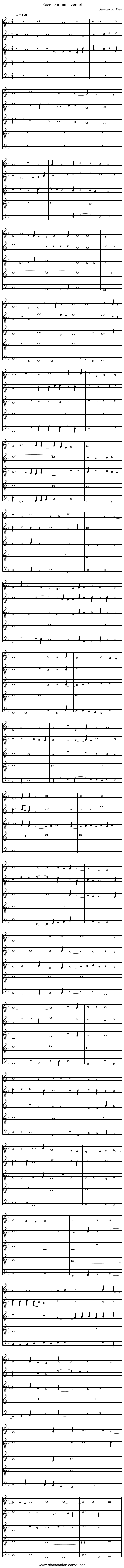 Ecce Dominus veniet - staff notation