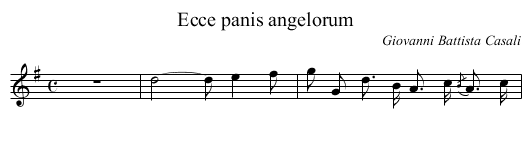 Ecce panis angelorum - staff notation