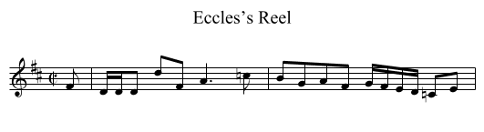 Eccles’s Reel - staff notation