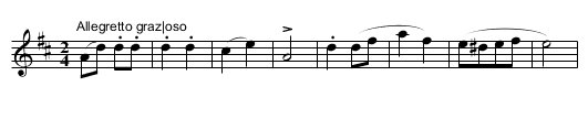 Eccosaise - staff notation