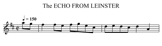 ECHO FROM LEINSTER, The - staff notation