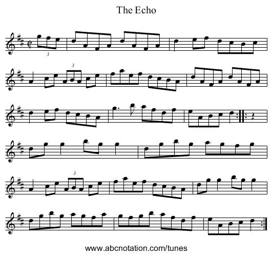 Echo, The - staff notation