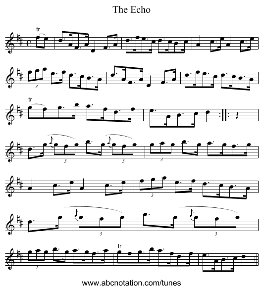 Echo, The - staff notation