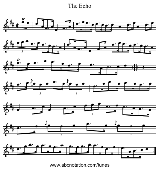 Echo, The - staff notation