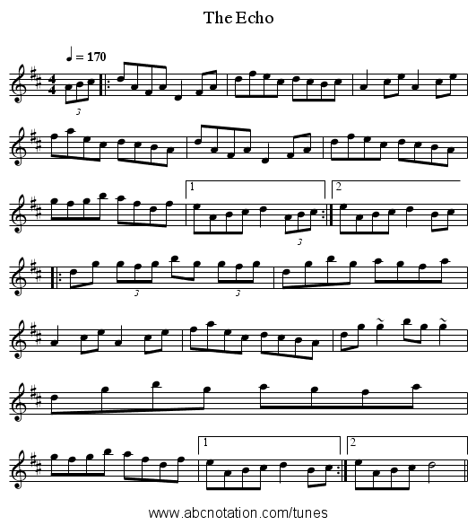 Echo, The - staff notation