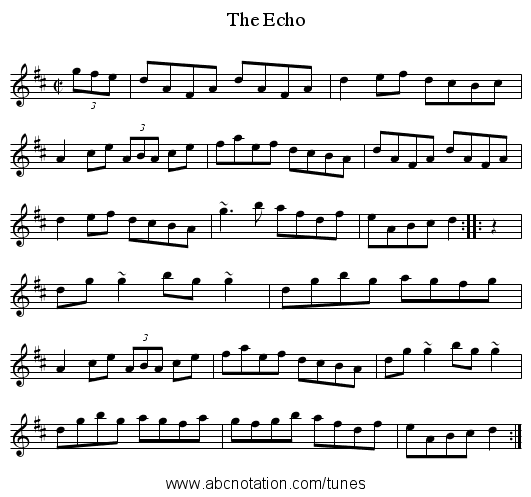 Echo, The - staff notation