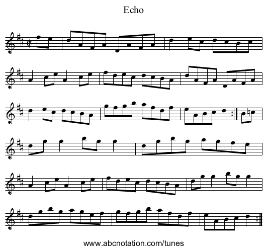 Echo - staff notation