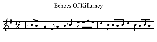Echoes Of Killarney - staff notation
