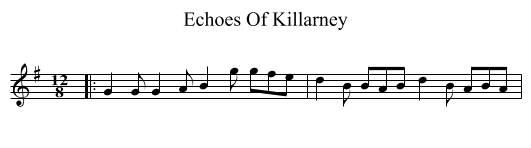 Echoes Of Killarney - staff notation