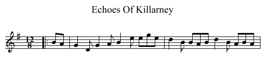 Echoes Of Killarney - staff notation