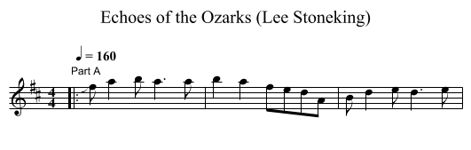 Echoes of the Ozarks (Lee Stoneking) - staff notation