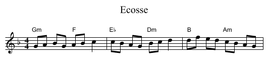 Ecosse - staff notation