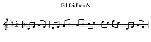 Ed Didham's - staff notation