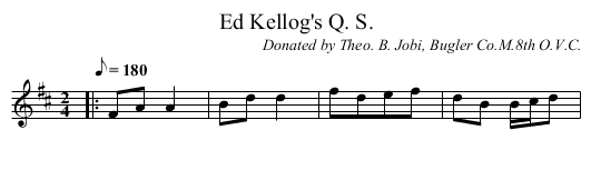 Ed Kellog's Q. S. - staff notation