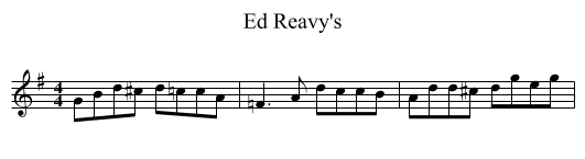 Ed Reavy's - staff notation