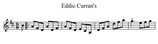 Eddie Curran's - staff notation