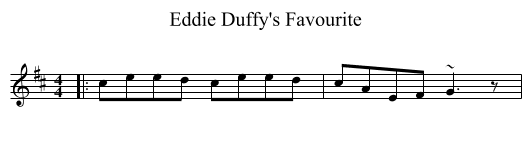 Eddie Duffy's Favourite - staff notation