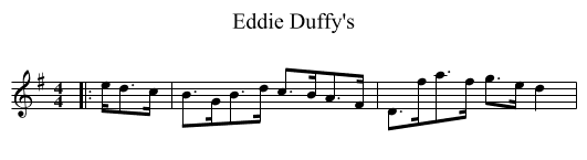 Eddie Duffy's - staff notation