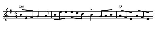 Eddie Kelly's - staff notation