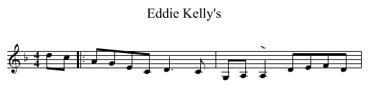 Eddie Kelly's - staff notation