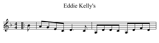 Eddie Kelly's - staff notation