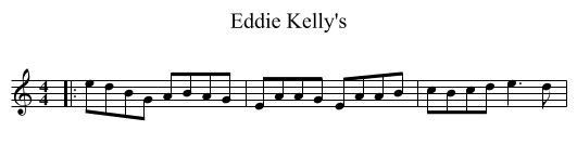 Eddie Kelly's - staff notation
