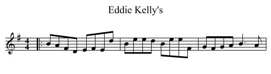 Eddie Kelly's - staff notation