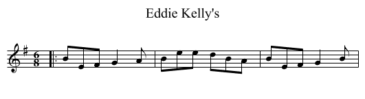 Eddie Kelly's - staff notation