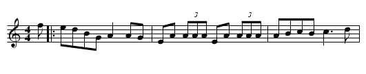 Eddie Kelly's - staff notation