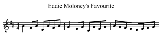 Eddie Moloney's Favourite - staff notation