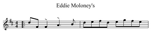 Eddie Moloney's - staff notation