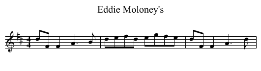 Eddie Moloney's - staff notation