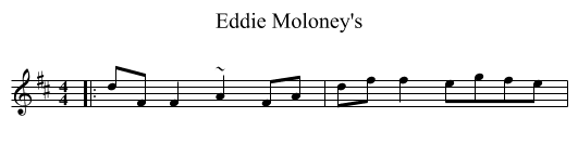 Eddie Moloney's - staff notation