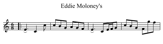 Eddie Moloney's - staff notation