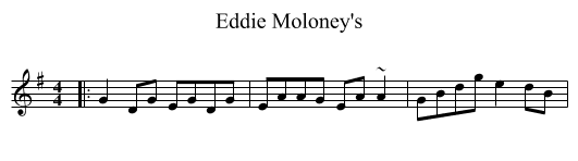 Eddie Moloney's - staff notation