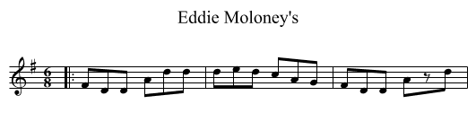 Eddie Moloney's - staff notation